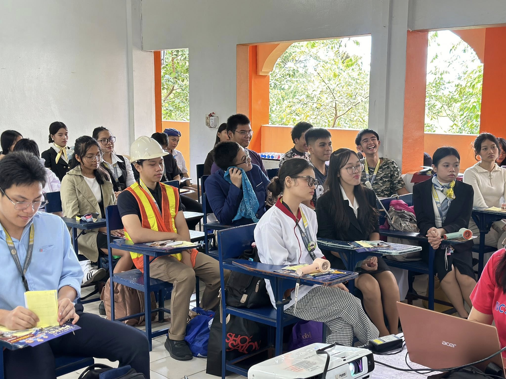 Christar Academy students learning together in the classroom